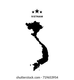 Vietnam map. Vector illustration.
