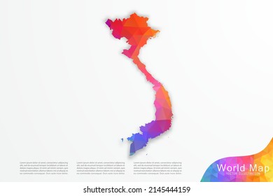 Vietnam Map - World Map International vector template with polygon style and gradient colorful isolated on white background for website, design, infographic - Vector illustration eps 10