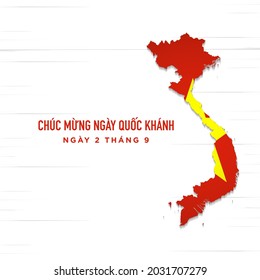 Vietnam National Day Background Design Template. Translate : Happy National Day, 2nd of September. Vector Illustration.