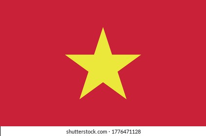 Vietnam national flag in exact proportions - Vector
