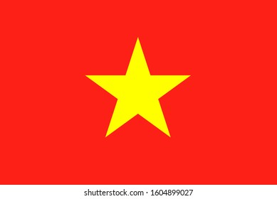 Vietnam. National flag. Icon. Symbol. Vector illustration on white background.