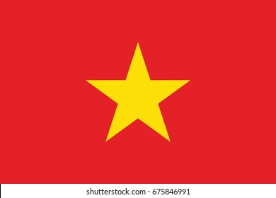 Vietnam National Flag. Vector.