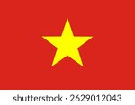 vietnam national simple flag, vietnamese state flag vector illustration