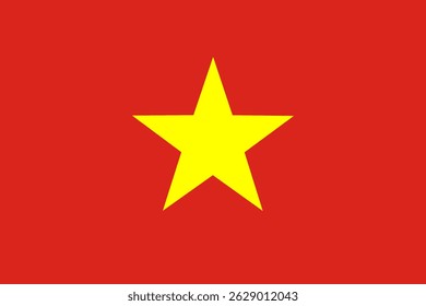vietnam national simple flag, vietnamese state flag vector illustration