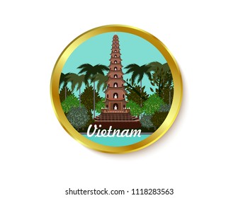 Vietnam nature architecture sticker