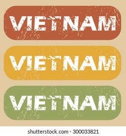 Vietnam on colored background