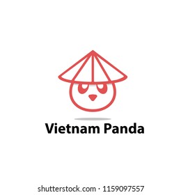 vietnam panda logo vector icon design for business