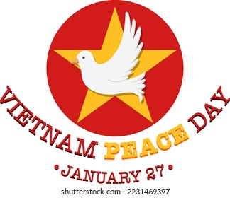 Vietnam Peace Day Banner Design illustration