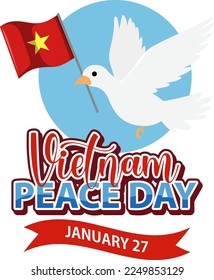 Vietnam Peace Day Banner illustration