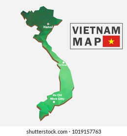 Vietnam polygon map,  world map, art polygon