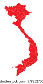 vietnam red map