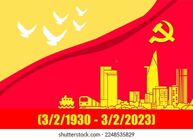 Vietnam red propaganda poster of the peace, Vector