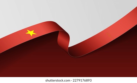 Vietnam ribbon flag background. Element of impact for the use you want to make of it.