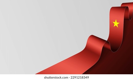 Vietnam ribbon flag background. Element of impact for the use you want to make of it.