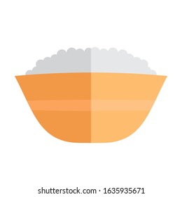 Vietnam rise bowl. Vector in flat design. EPS 10