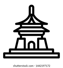 Vietnam temple icon. Outline vietnam temple vector icon for web design isolated on white background