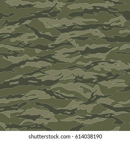 Vietnam Tiger stripe Camouflage seamless patterns. Vector Illustration.