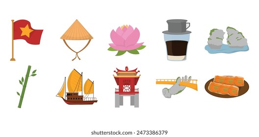 Vietnam Travel Vector Collection Set