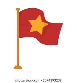 Vietnam Travel Vector Illustration - Vietnam Flag