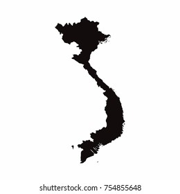 Vietnam vector country map