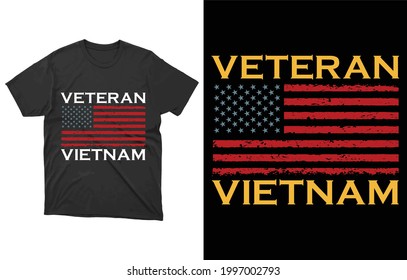Vietnam Veteran T-Shirt Vector Design,  American Flag USA Patriotic, T-Shirt, Tank Top, Hoodie, Sweatshirt, Long Sleeve, Hoodie, Apparel Gift