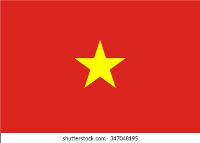 Vietnam, Vietnamese Flag vector image  