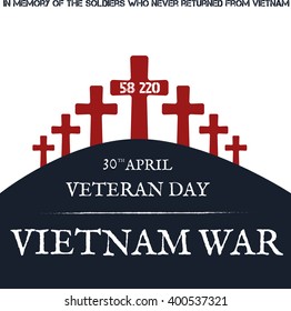 Vietnam war. Remembrance day. Vector illustration Patriotic card