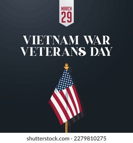 Vietnam War Veterans Day. Vietnam War Veterans Day is celebrated on March 29 in the United States. EPS10 vector. Perfect for greeting cards, templates etc