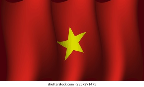 vietnam waving flag background design vector illustration suitable for poster design about holiday, feast day and national independence day on vietnam