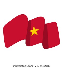 vietnam waving flag isolated illustration for national event or independence day