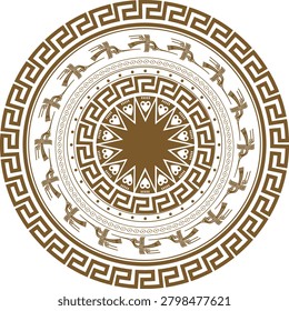 Vietnamese Bronze Drum Seamless Pattern - Traditional Dong Son Culture Background Vector