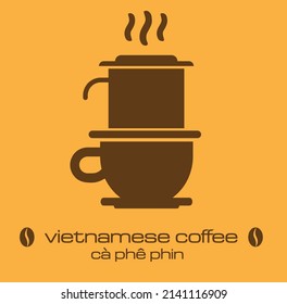 vietnamese coffee illustration, drip, caphe phin