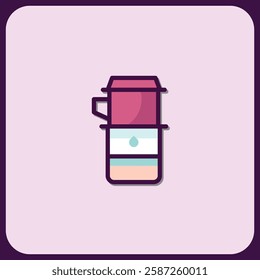Vietnamese Coffee Phin Brewing Icon Illustration