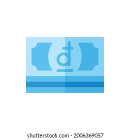 Vietnamese Dong Flat Icon Logo Illustration Vector Isolated. Money, Bank, and Banknote Icon-Set. Suitable for Web Design, Logo, App, and Upscale Your Business.