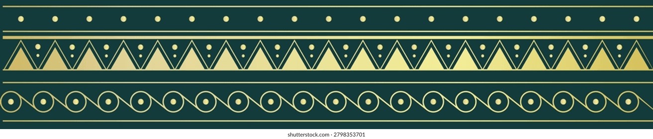 Vietnamese Dong Son Bronze Drum Traditional Seamless Pattern