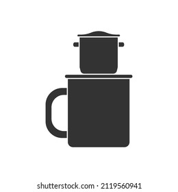 Vietnamese filter icon isolated on white background. Coffeemaker symbol modern, simple, vector, icon for website design, mobile app, ui. Vector Illustration