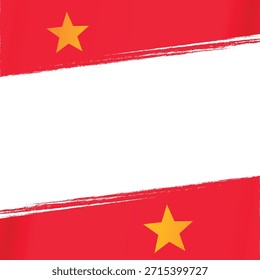 Vietnamesische Flagge mit rotem Hintergrund und gelbem Stern.