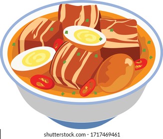 Vietnamese Food With Eggs Pork