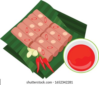 vietnamese food with pork chilly garlic 