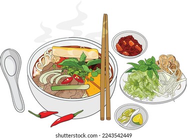 Fresh gourmet noodle soup, ready to eat with chopsticks generated by AI  24561213 Stock Photo at Vecteezy