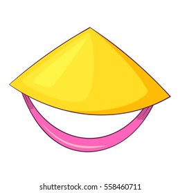 Vietnamese hat icon. Cartoon illustration of vietnamese hat vector icon for web design