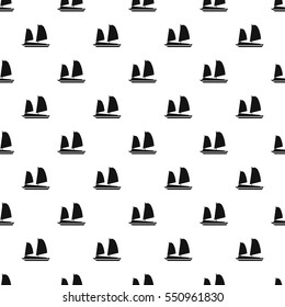 Vietnamese junk boat pattern. Simple illustration of vietnamese junk boat vector pattern for web