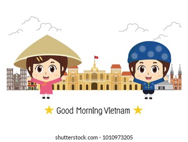 Vietnamese kids in the city