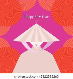 Vietnamese New Year greeting card