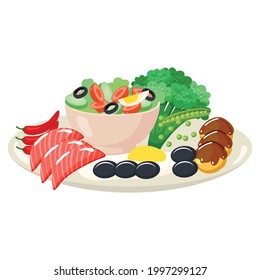 Vietnamese spring rolls with delicious fillings vector