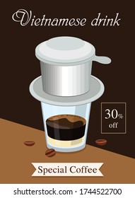 Vietnamese style for coffee mixing milk