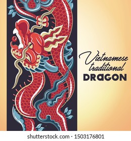 Vietnamese traditional decoration, Vietnamese dragon art, Asia dragon art