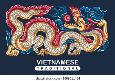 Vietnamese traditional decoration, Vietnamese dragon art, Asia dragon art