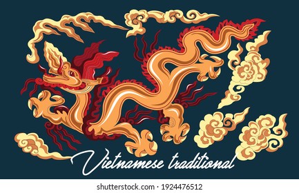 Vietnamese traditional decoration, Vietnamese dragon art, Asia dragon art