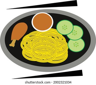 Vietnamese traditional food vector design with local taste
